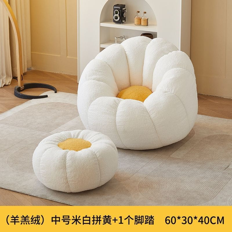 Lazy sofa detachable washable single and double can lie down and sleep lazy nest chair for home small apartment balcony casual bean bag