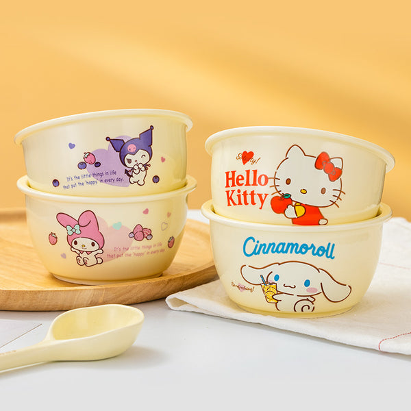 Cream wind ceramic bowl household cute rice bowl Sanrio ceramic tableware girl rice bowl cartoon soup bowl noodles round bowl