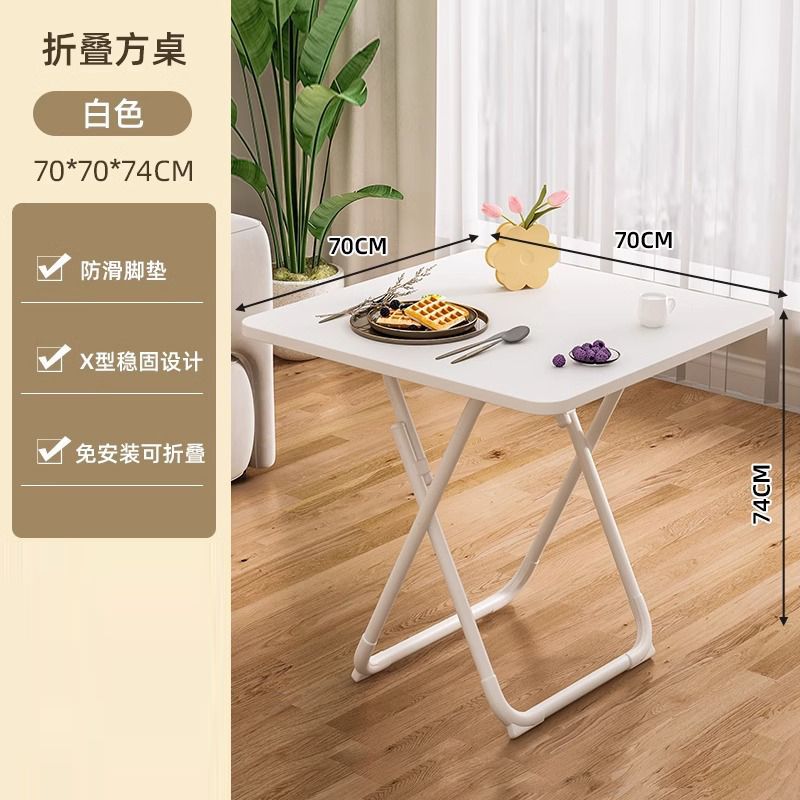 For homefoldable table small apartment table and chair combination simple dining table balcony dining table portable small round table stall square table