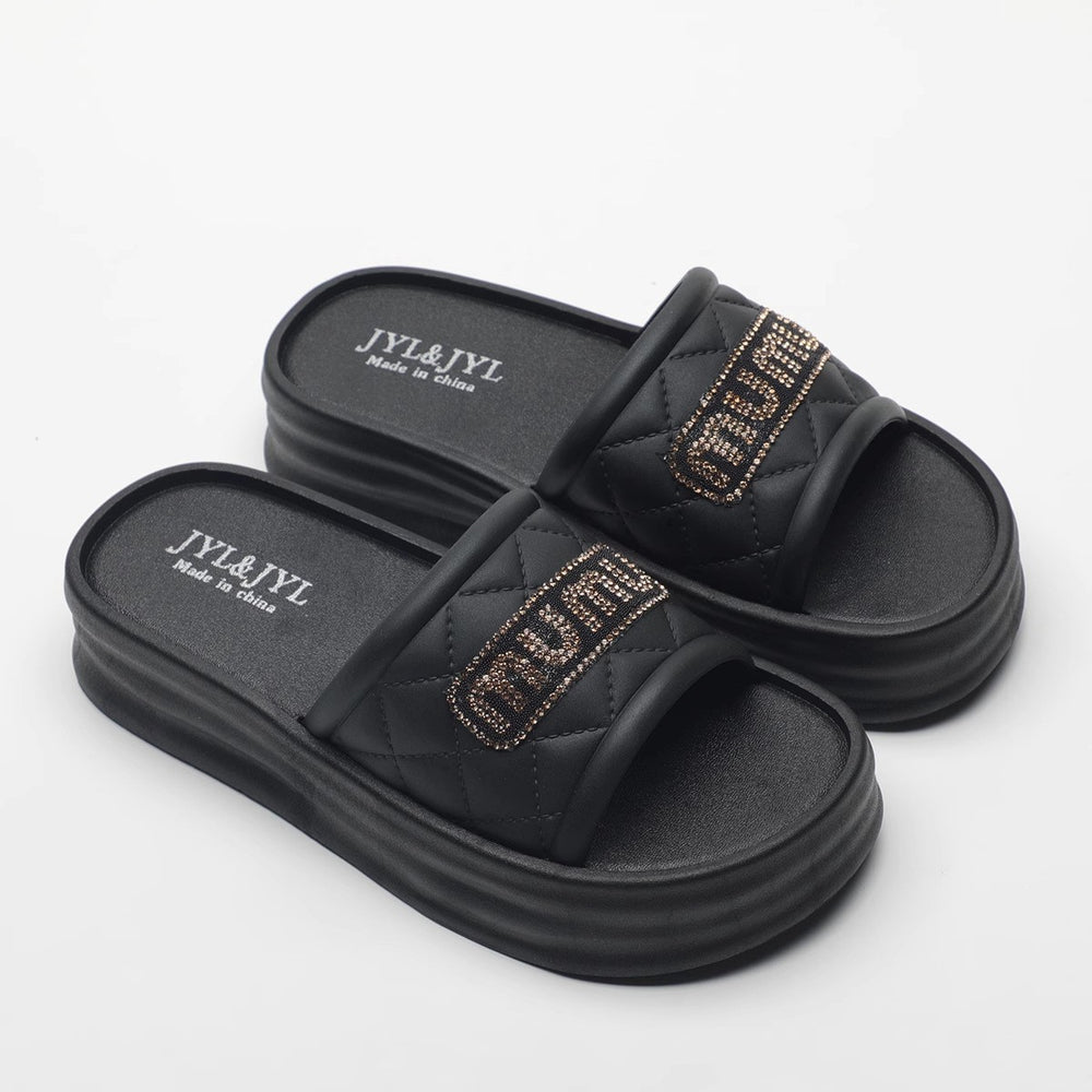Thick sole sandals and slippers for women summeroutwear2025new arrivalnon-slipfashionpopular indoor home platform sandals