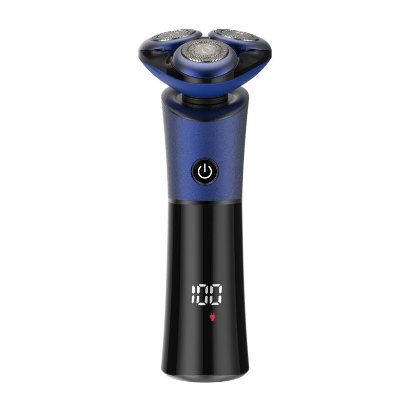 3-in-1 magnetic floating triple-blade electric shaver for men - washable, quick-charge, multi-function razor set