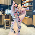 Princess please make a fortune mobile phone chain new arrival alloy mobile phone case lanyard classy sense hand beaded pendant key chain short
