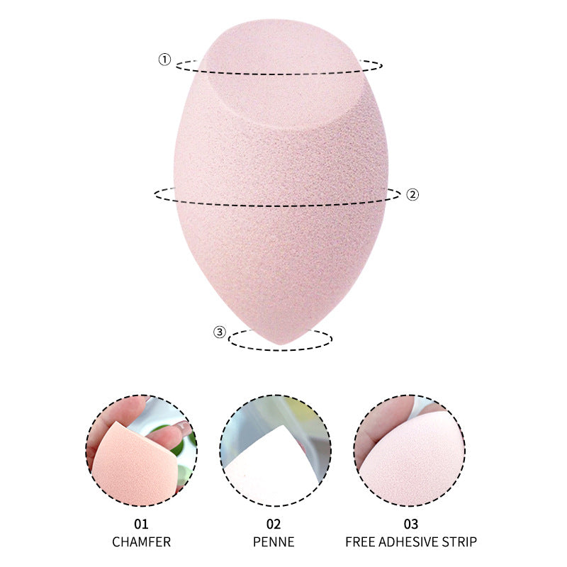 4-pack beauty egg, no powder, no powder, wet and dry use, soft powder puff, makeup tool, sponge puff