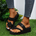 Independent station plus size 2024new arrivalthick sole slippers women's casualflats flip-flops women's sandals cross-border women's shoes in stock trendy
