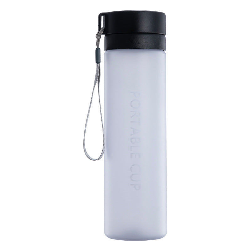 double-lid sports frosted water cup, high temperature resistant, large capacity plastic cup, student outdoor convenient cup wholesale