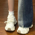 Mesh breathable chunky platform sneakers for women, 2026 spring/autumn new collection, petite-friendly, slimming, versatile casual athletic shoes