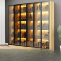 Casual glass door bookcase combination floor-standing display cabinet accessible luxury living room figure gundam storage wine cabinet
