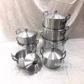 Aluminum potexport pot 7pcs high ear suit aluminum pot soup pot suit kitchenware