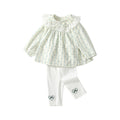 Girls' autumn outfit set,  children's clothing, long-sleeved kids' set, peter pan collar baby girl autumn clothes wholesale