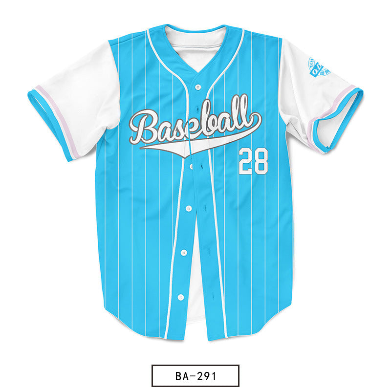 Sublimation custom American baseball jersey sports jacket sticker embroidered softball jersey competition men's and women's baseball jersey printing