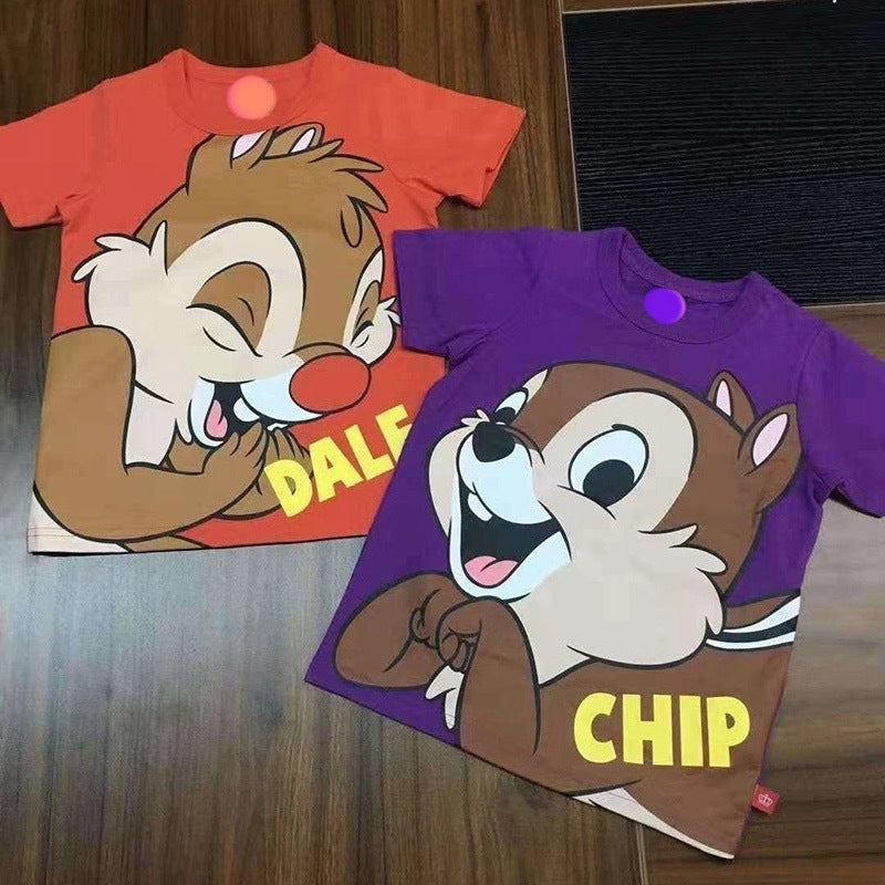 Children's short-sleeved t-shirts for boys and girls, kids' tees, summer  new arrivals, breathable cartoon tops for toddlers and young children