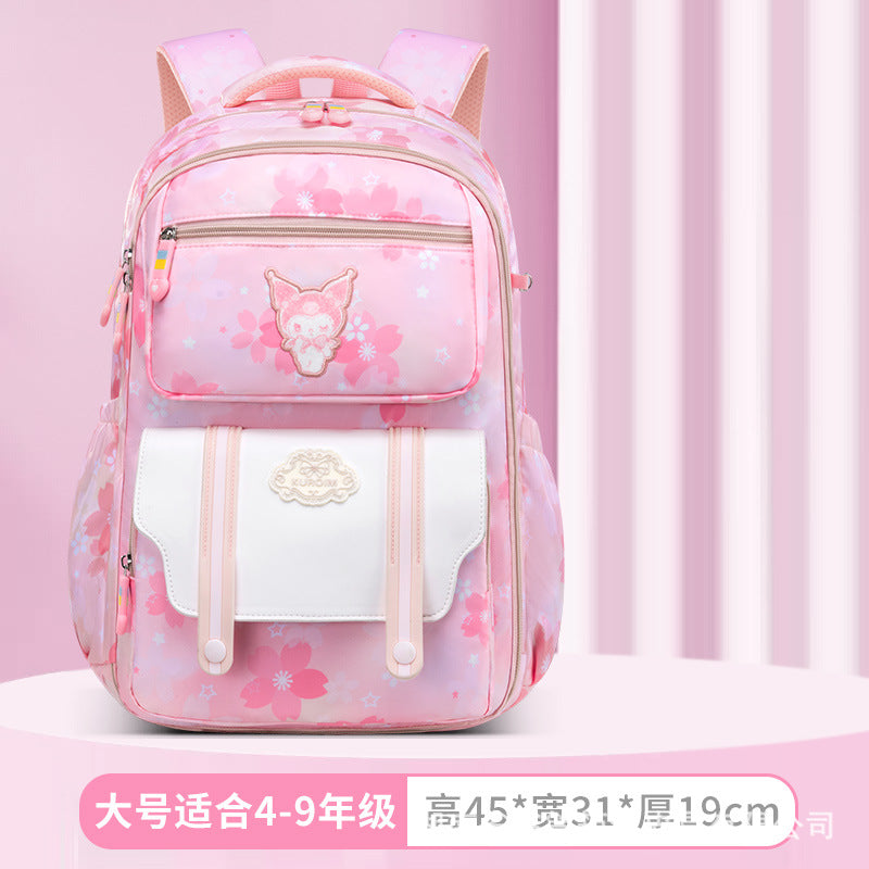 New primary school schoolbag, girls, sixth grade girls, girls, children, ultra-light and lightweight spine care,  wholesale