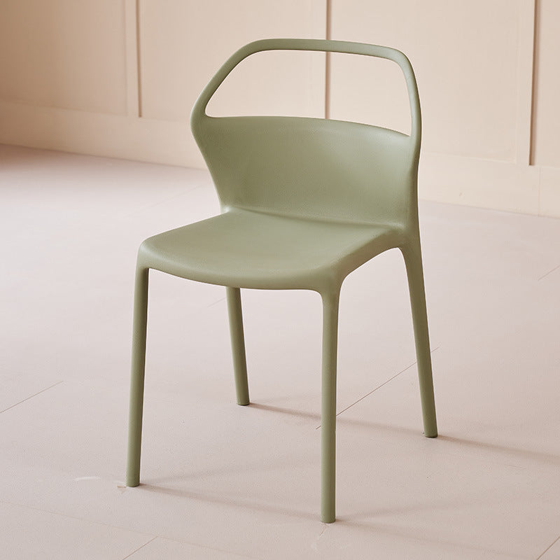 For homemodern casual chair plastic back casual popular chair scandinavian dining chair stackable stool small apartment