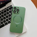 Magsafe magnetic suction suitable for iphone 16 mobile phone case comes with lens film apple 17pro frosted all-inclusive soft case