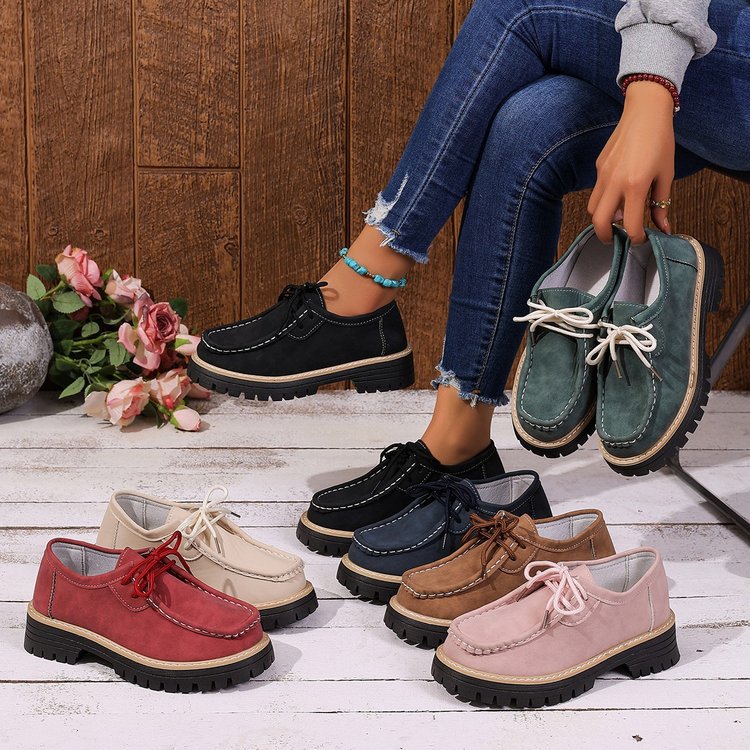 spring new arrival: plus-size casual chunky sole loafers for women, sizes 36-43. available for wholesale, , and  dropshipping