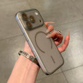 Instantly upgrade to iphone 17: second-generation compatible, ultra-thin transparent magnetic ring protective case for iphone 13/16 - wholesale