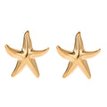 Wholesale gold earrings - european & american style, cross-border alloy jewelry accessories, unique & high-end, statement starfish earrings for women