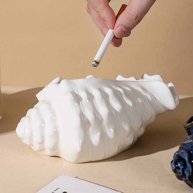 Ashtray accessible luxuryfor homeliving room ornamentsinsclassy sense conch creative ceramic easy to clean ashtray office