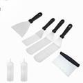 Cross-border spot stainless steel barbecue set, outdoor barbecue tools BBQ grill cooking shovel iron plate grill shovel grill fork