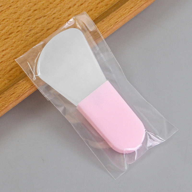 Cosmetic beauty silicone-like brush mask applicator - short handle, new mini mud mask smoothing facial beauty tool
