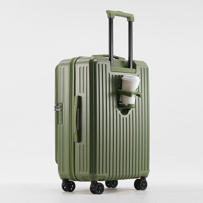 Side open cover three-piece trolley case 20-inch boarding case expandable suitcase 24-inch anti-drop suitcase password box