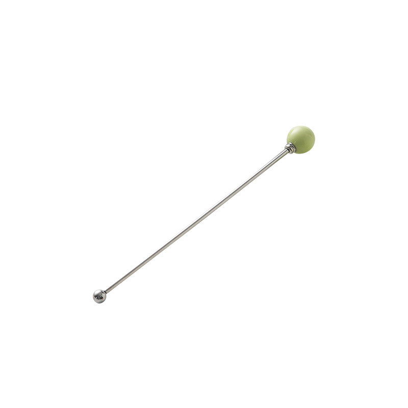 304 stainless steel tea & coffee stirring rods - multi-colored dessert picks - high-value ceramic handle milk frothing sticks - wholesale