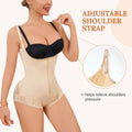 shoulder strap zipper triangle jumpsuit body shaping garment shaping lace edge tummy control waist lifting butt body shaping garment for women