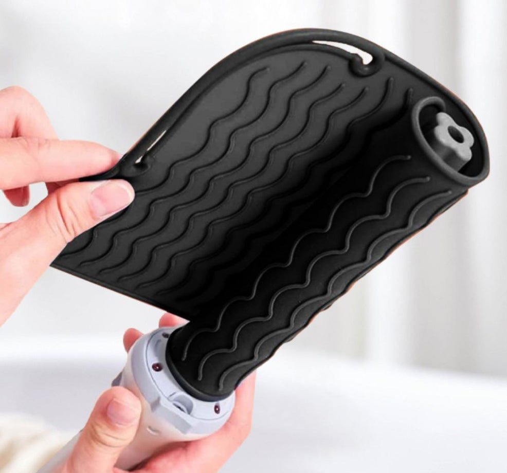 Curling iron, hair straightener, perm rod, silicone thermal insulation pad, electric curling rod, large curling perm, storage, non-slip silicone pad.