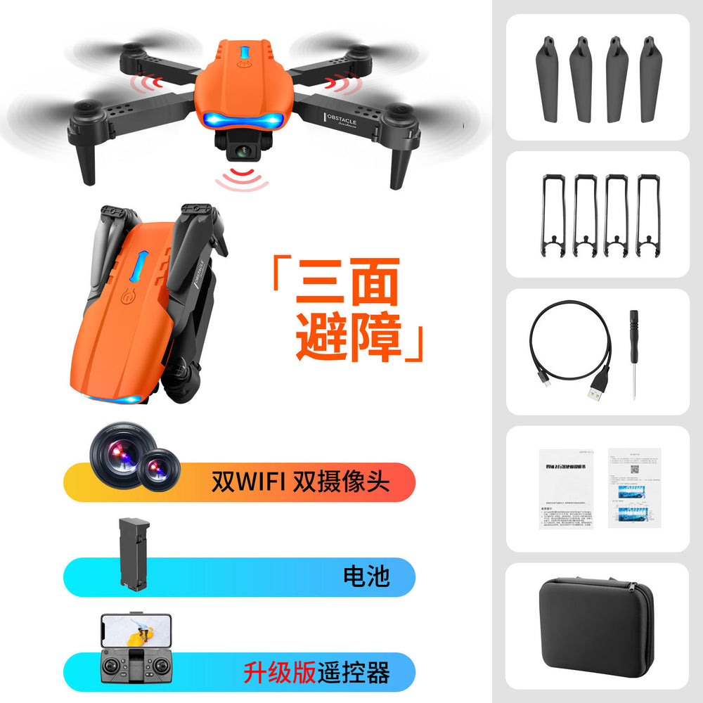 e99&k3 obstacle avoidance foldable drone remote control handle quadcopter hd 4k aerial photography aircraft fixed height