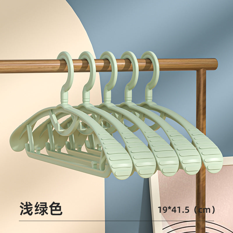 Wide shoulder clothes hanger, thickened version, non-marking, non-slip for home clothes hanger, durable export cross-border exclusive plastic clothes hanger