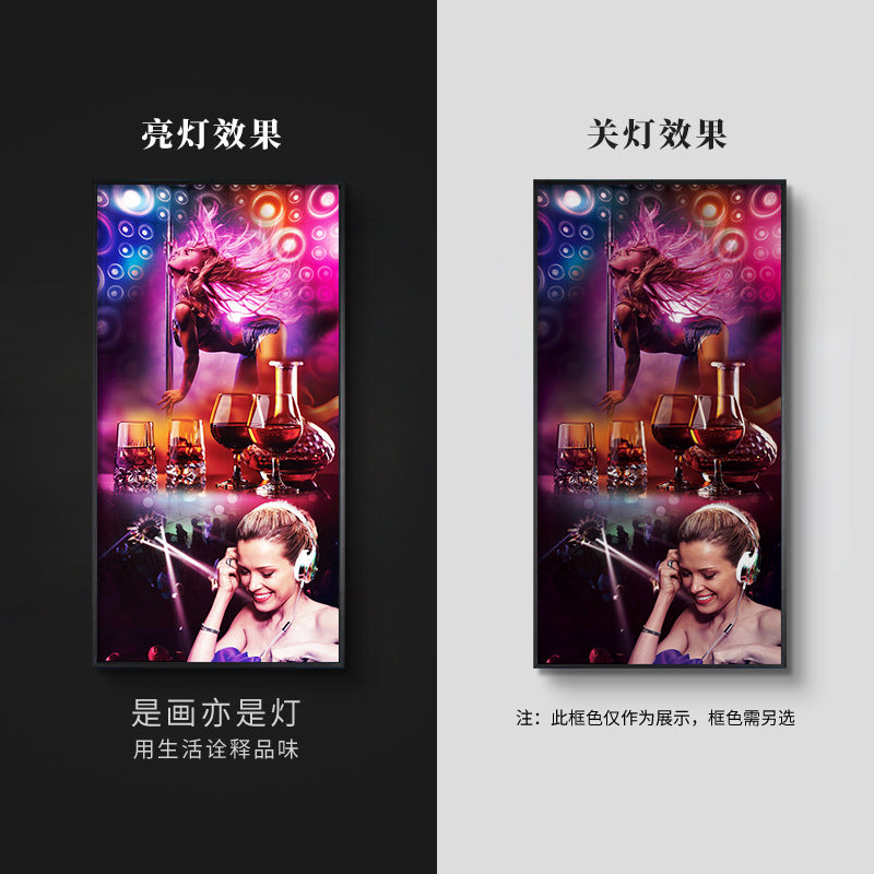 Bar decoration painting ktv dance hall clear bar box background wall ambient light painting hotel sexy beautiful woman hanging painting