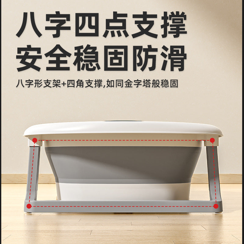 Collapsible baby bathtub - temperature-sensitive, home use, constant temperature, large bath tub for newborns and infants