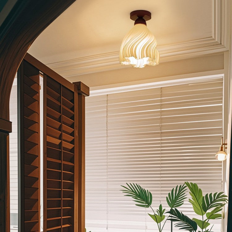 Walnut French cream B & B entrance entrance corridor aisle light eye protection balcony ceiling light medieval romantic light