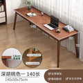 Workbench against the wall, narrow table, rectangular desk, double desk, for home computer desk, solid wood legs, long table