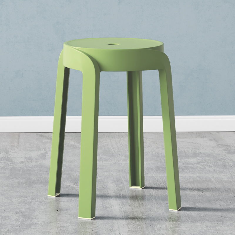 Influencer-approved fashionable plastic stool - thickened, stackable, round stool for home use - nordic dining stool - minimalist creative windmill stool - wholesale