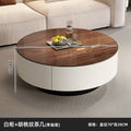 [70cm white cabinet + walnut pattern] coffee table - single drawer