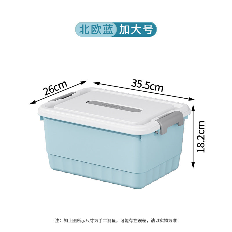 Storage Box Plastic Clothes Organizing Box Covered Portable Storage Box Extra Large Household Toys Snack Storage Box