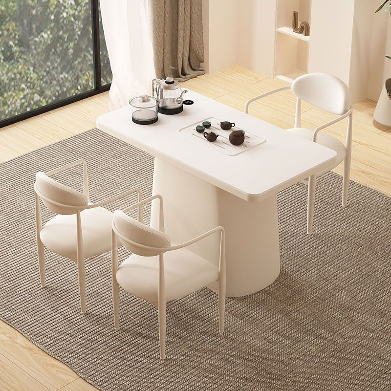 Cream style small apartment balcony tea table and chair combination modern casual water kettle all-in-onefor home tea table new arrival