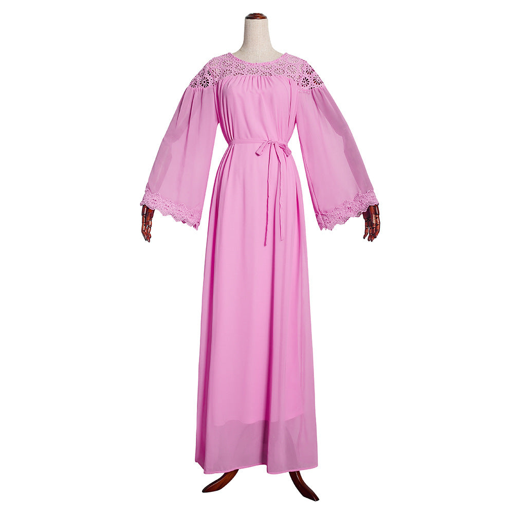 Ebey   fashionexport african plus size women's round neck socialite cut outsummerdress