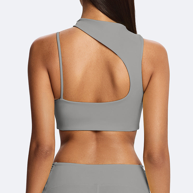 women's thin shoulder strap oblique shoulder yoga classy sense intimates women's fitness yoga beautiful back sling sports bra