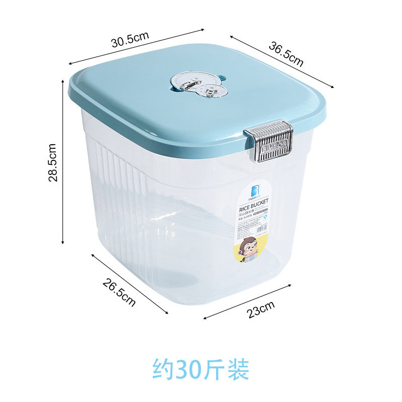 Household miscellaneous grains insect-proof and moisture-proof storage surface box with rice bucket box 25kg large capacity sealed 10kg food-grade rice bucket