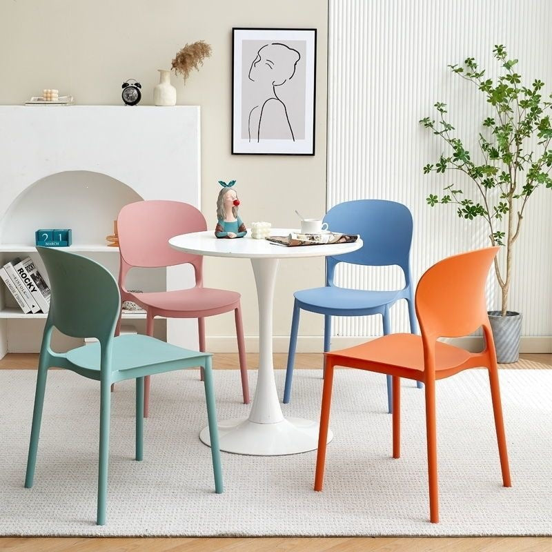 Plastic chair thickened backrest dining chair dining table for homeaccessible luxuryclassy sense negotiation stool stackable catering commercial
