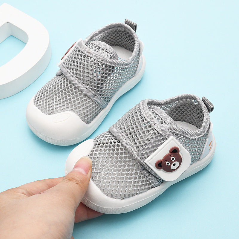 Baby sandals & first walker shoes - summer soft sole, ages 0-1-3 years, mesh infant toddler shoes, anti-slip for boys & girls