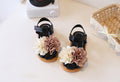 Sweet floral decorated girls' sandals -  summer new arrival - kids' single strap buckle sandals - versatile and stylish outdoor wear