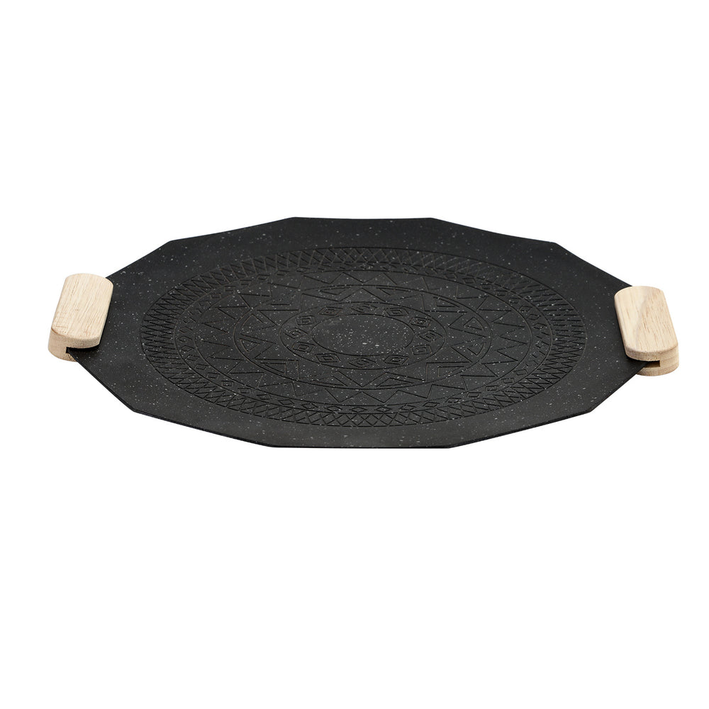 Medical stone non-stick barbecue plate cassette stove induction cooker for homekorean style frying pan baking dish teppanyaki outdoor portable