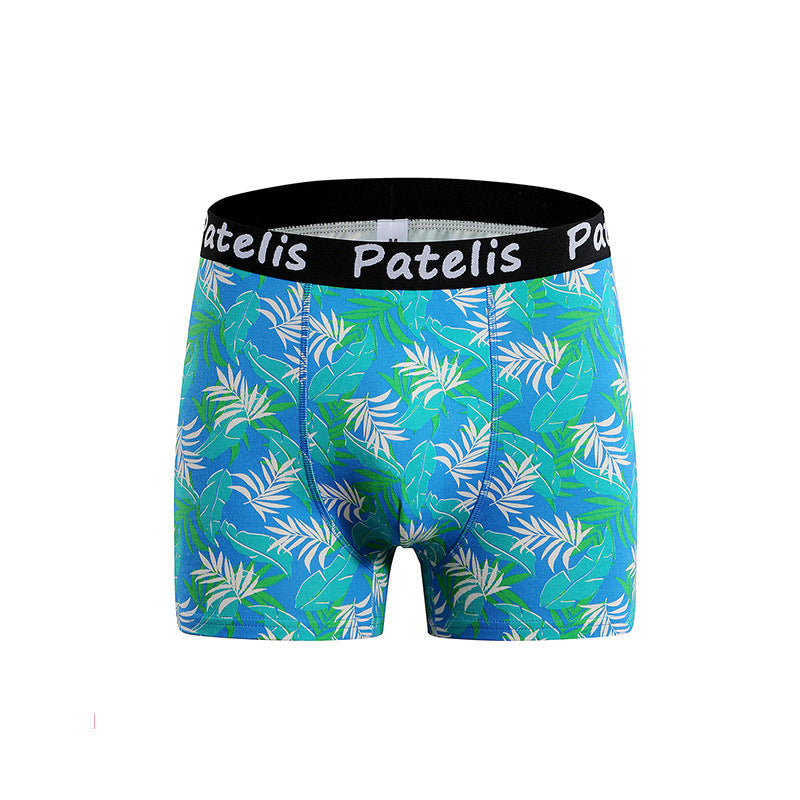 Men's underwear cotton large size 140kg printed boxers US size sports underwear, can be worn up to 250kg