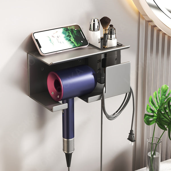 Hair dryer rack No punching bathroom toilet hanger Storage Dyson hair dryer shaver rack