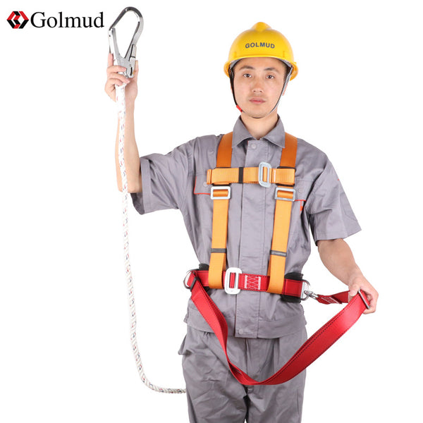 Seat belt Outdoor anti-fall high-altitude safety rope set Surrounding pole work safety belt Electrician double safety rope belt