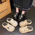 Women's summer clogs: new platform sandals with thick soles, hidden heel, beach-ready, nurse-style, closed-toe, half-slipper design