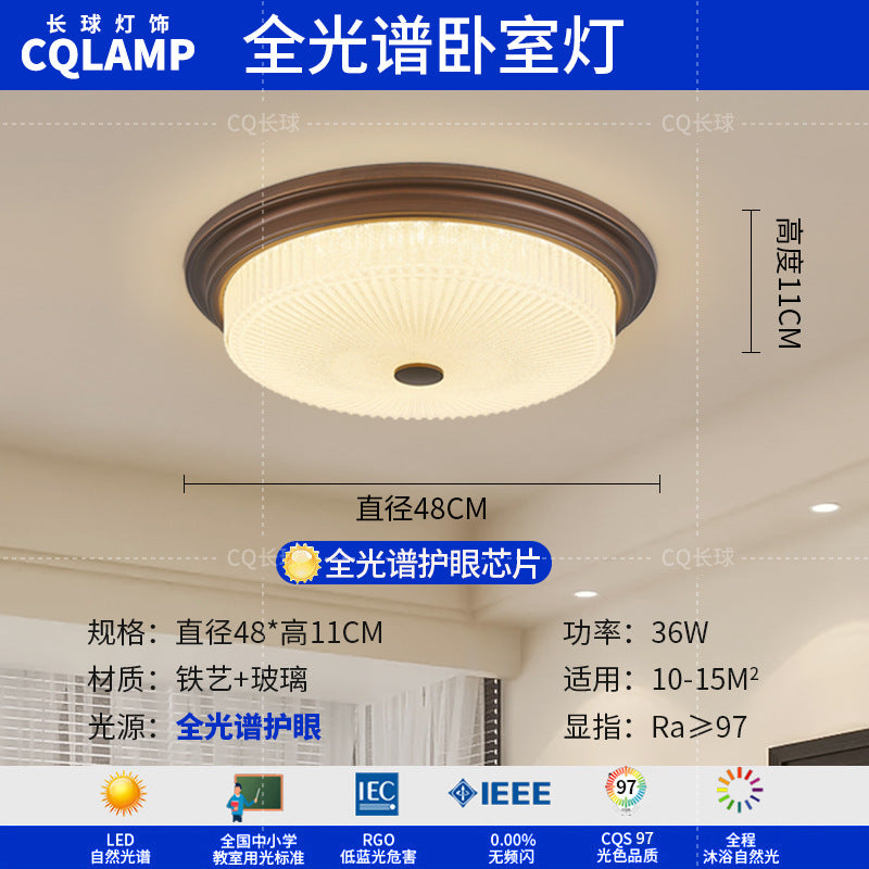 French antique living room chandelier retro high-end solid wood designer bedroom dining room art Zhongshan lighting